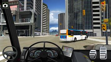 bus simulator het rijden 3d-poster