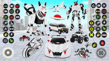 Fox Robot Transform Bike Game Affiche