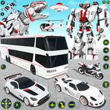 لعبة سيارة روبوت حافلة مدرسية أيقونة