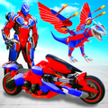 Flying Dino Transform Robot City Attack Robot Game