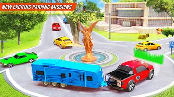 加油站停车场游戏和汽车驾驶模拟器 海报