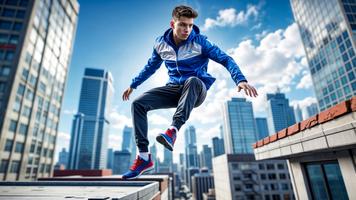 3 Schermata Going Up Parkour Sim: Rooftop