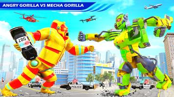 Gorilla Robot Bus Robot Car پوسٹر