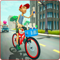 Newspaper Boy BMX Rider