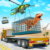Camion transport animaux dino icône