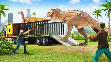 Camion transport animaux dino Affiche