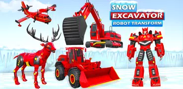 雪の掘削機 鹿ロボットカー