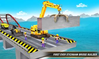 Stickman City Bridge Construction Simulator-poster