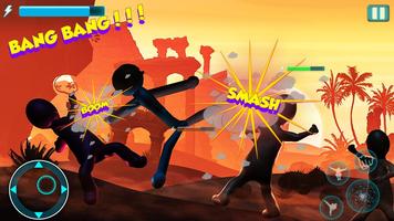 Stick Fighter 3D: Nouveaux jeux de combat Stickman capture d'écran 2