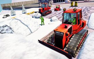 Snow Blower Excavator Crane Simulator الملصق