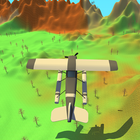 Pilot flight airplane 3d games أيقونة