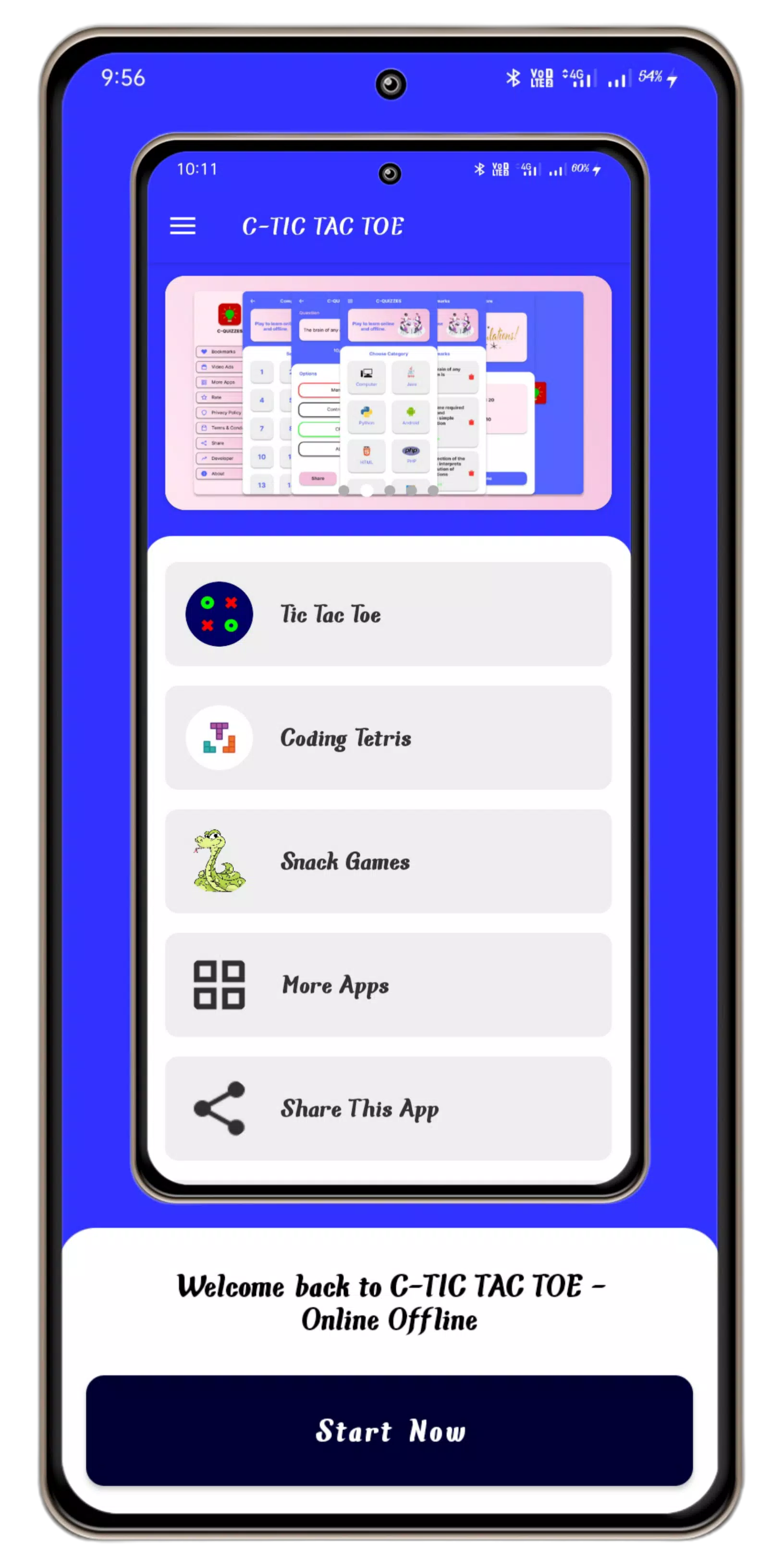 C-Tic Tac Toe – Online Offline