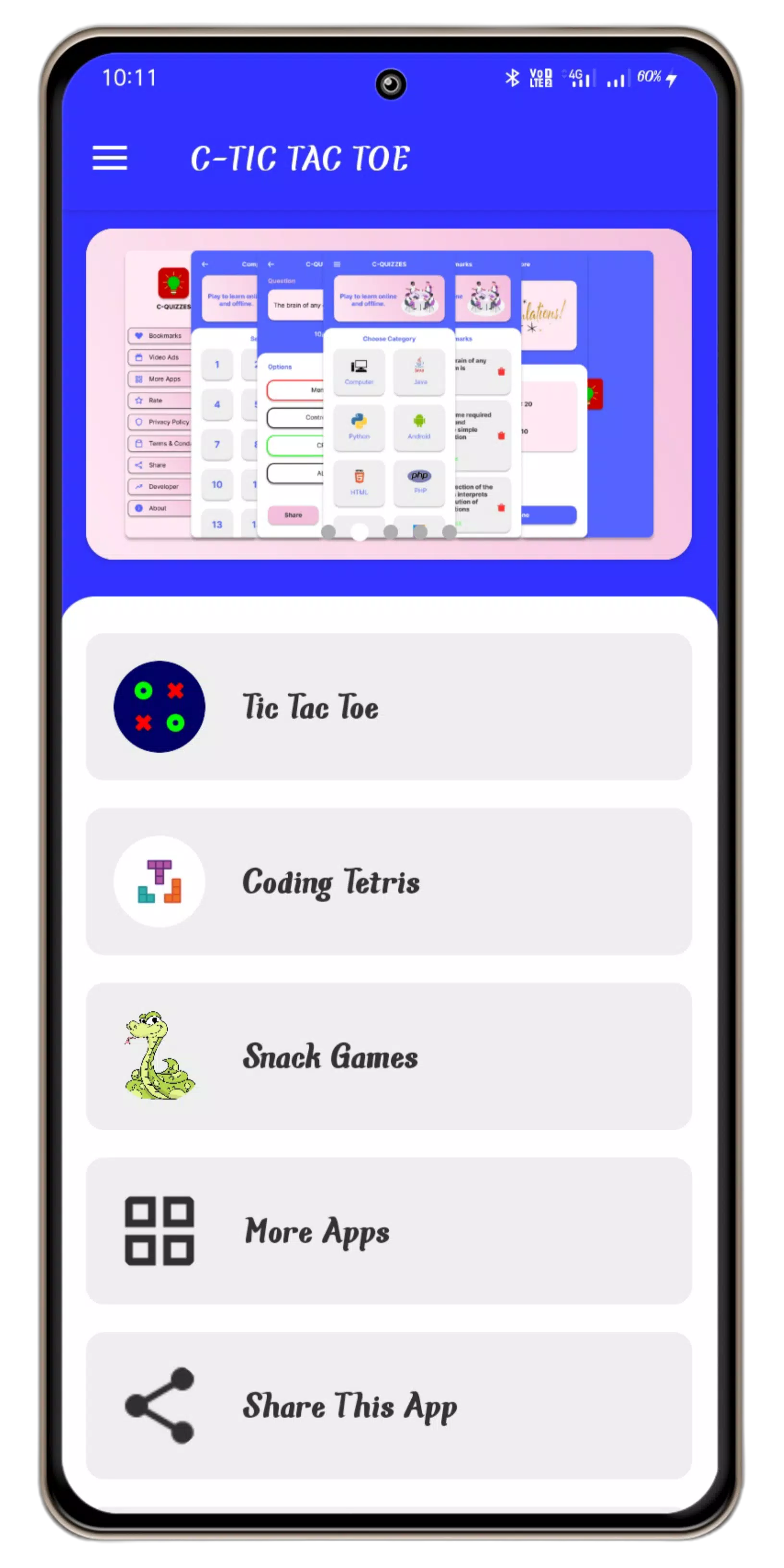 C-Tic Tac Toe – Online Offline