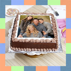 Birthday & Anniversary Cake Photo Frame With Name آئیکن