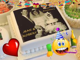 Birthday & Anniversary Cake Photo Frame With Name imagem de tela 3