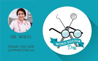 Happy Doctors Day Photo Creator постер