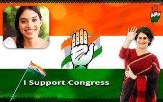 پوستر Indian National Congress Photo Frame Editor 2019