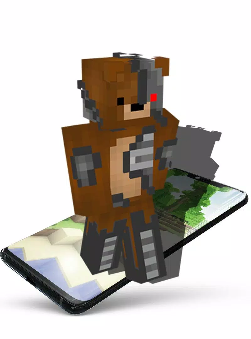 Roblox Bear* Cyborg Sam Minecraft Skin