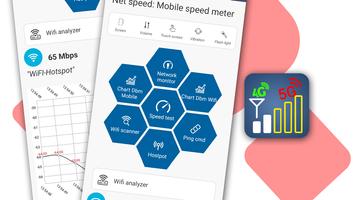 Net speed: Mobile speed meter پوسٹر