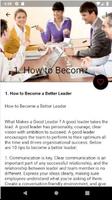 Characteristics of a Good leader(Learn Leadership) capture d'écran 1