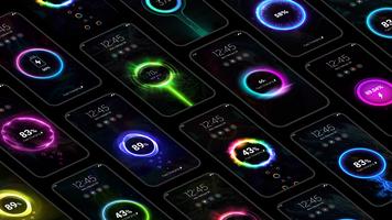 Charging Animation neon themes Ekran Görüntüsü 3