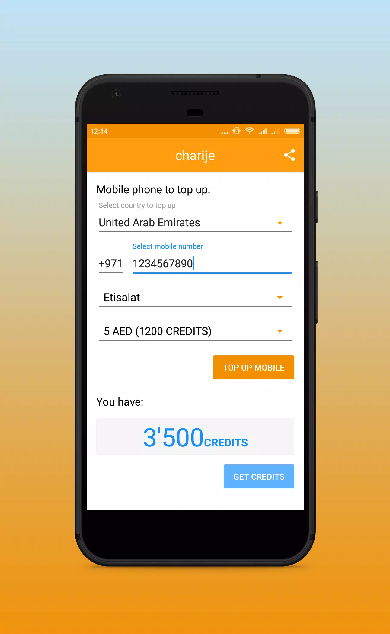 Charije, Buy mobile top up from your google wallet APK for Android Download