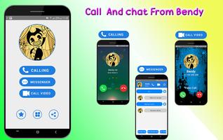 Fake call video and Chat from Bendy পোস্টার