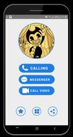 Fake call video and Chat from Bendy تصوير الشاشة 1