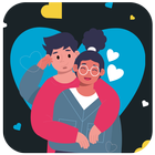 Romantic WhatsUp Stickers آئیکن