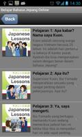 برنامه‌نما Belajar Bahasa Jepang عکس از صفحه