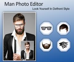 Men Photo Editor : Hairstyle,Tattoo,Beard 截图 2