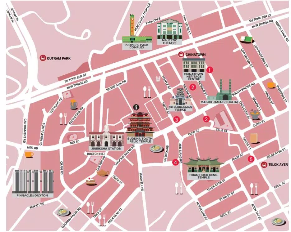 Map Of Chinatown Singapore Singapore Chinatown Tourist Map For Android - Apk Download