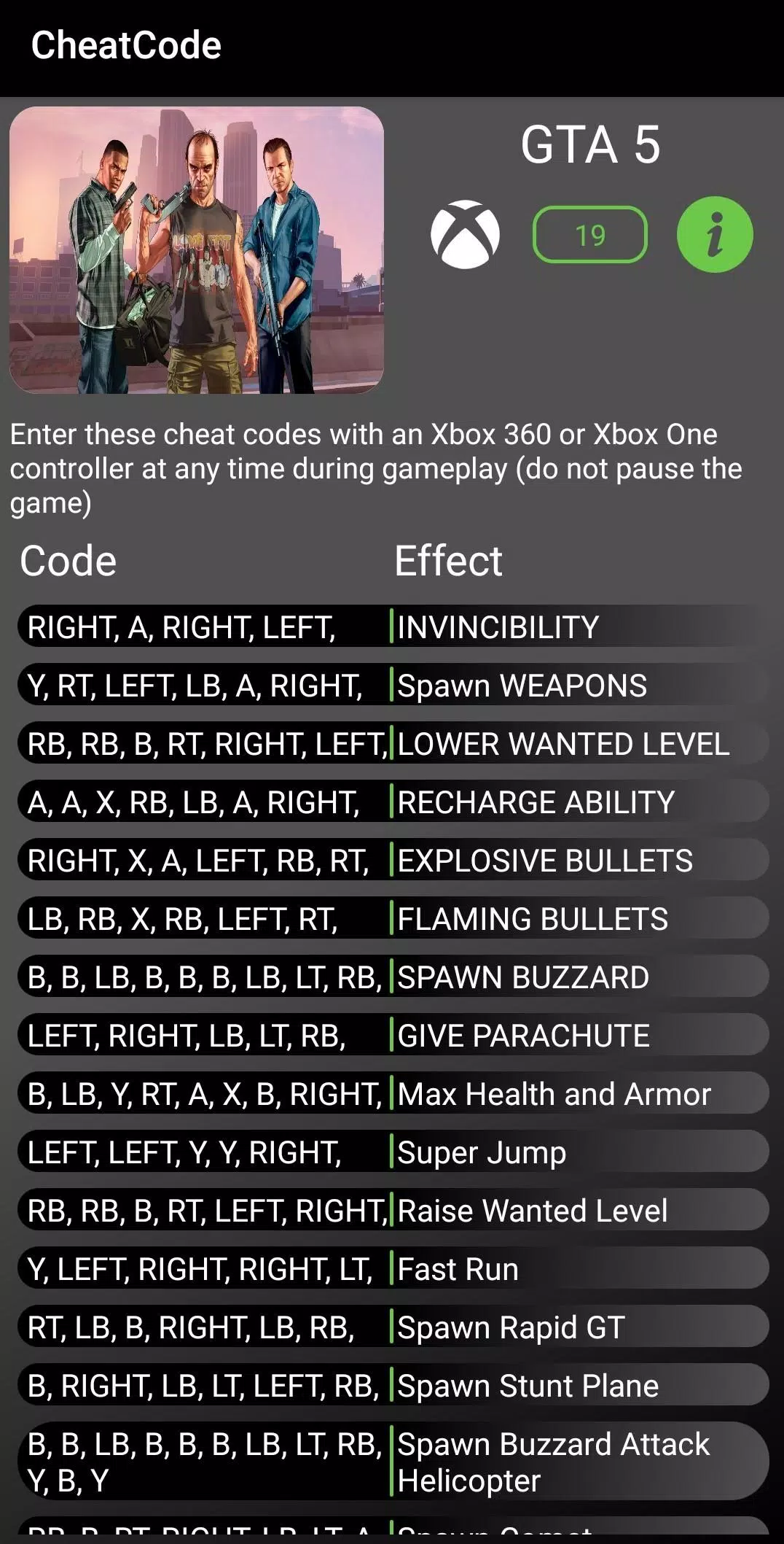 Download do APK de Cheat Codes for Games (Códigos para Android