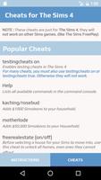 Cheats for The Sims 4 Screenshot 1