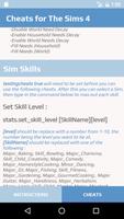 Cheats for The Sims 4 Ekran Görüntüsü 3