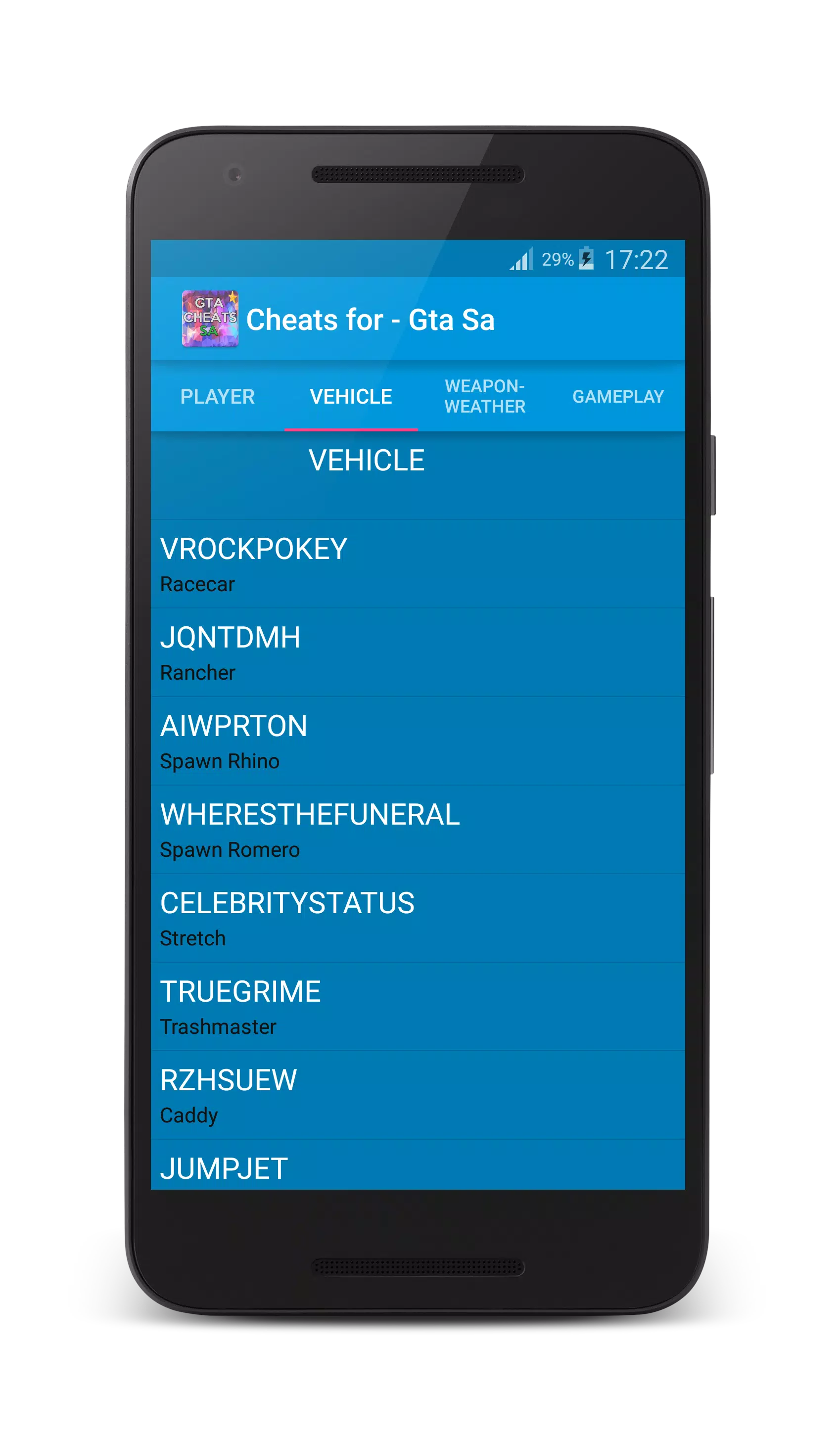 Descarga de APK de Cheats San Andreas para Android
