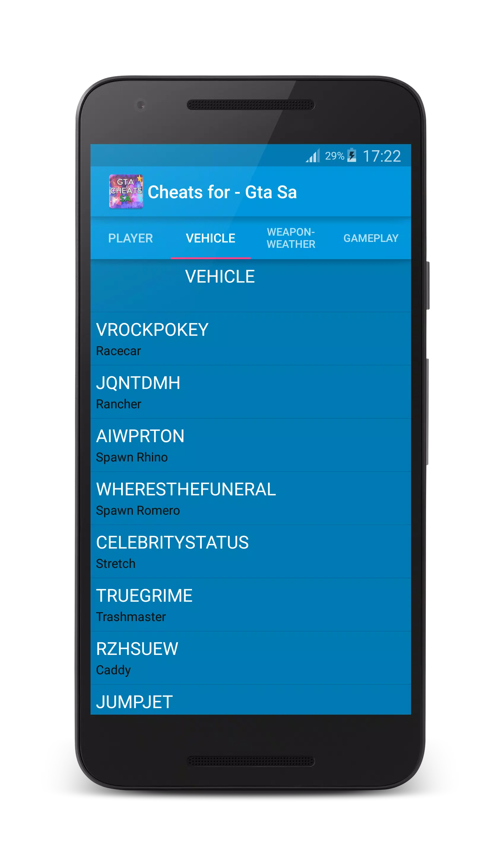 Códigos - GTA San Andreas APK - Baixar app grátis para Android