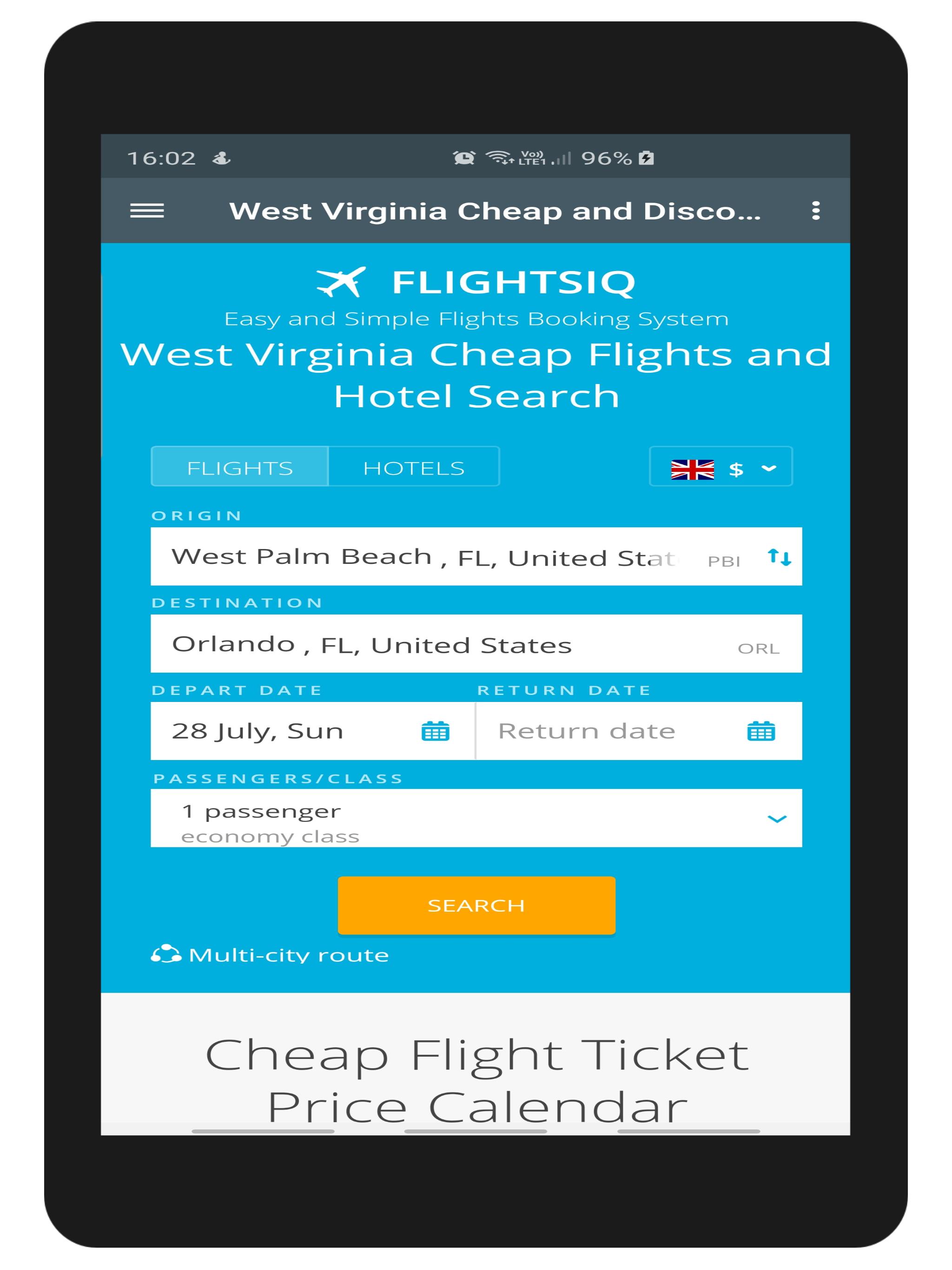 Cheap Flights West Virginia - FlightsIQ for Android - APK Download