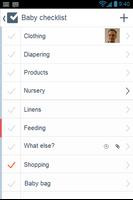 برنامه‌نما Baby checklist عکس از صفحه