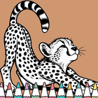 Cheetah Coloring Book Zeichen