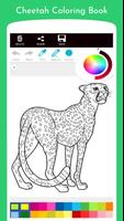 Cheetah Coloring Book Plakat