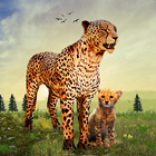 Jogo 3D Sim da Família Cheetah ícone