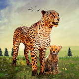 Jogo 3D Sim da Família Cheetah ícone