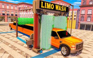 Simulateur de lavage de voiture de limousine Affiche
