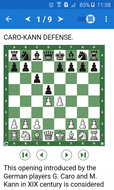 Caro-kann Defense Chess Opening Poster black Version Chess 