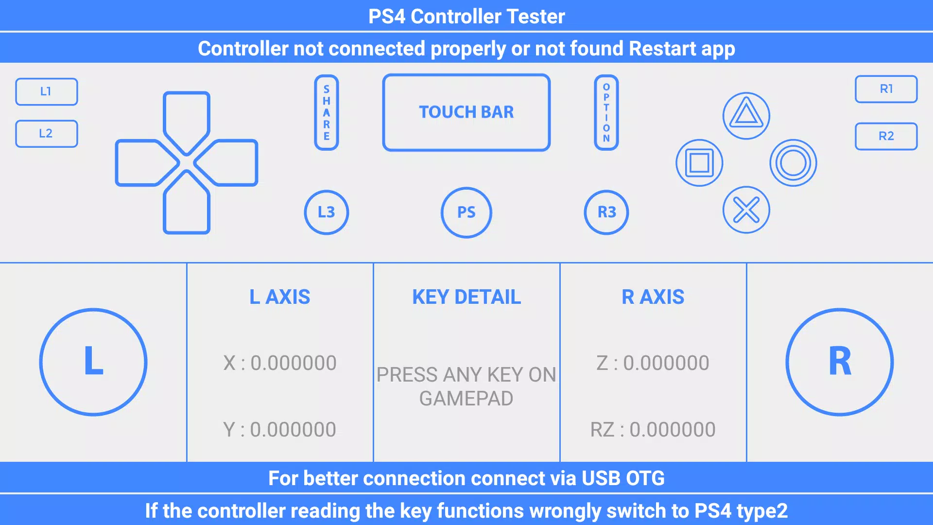 PS4 controller Tester APK for Android Download