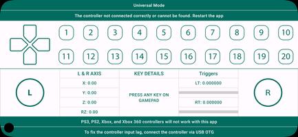 برنامه‌نما PS4 controller Tester عکس از صفحه