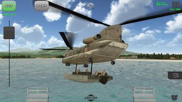 Chinook Helicopter Flight Sim Affiche