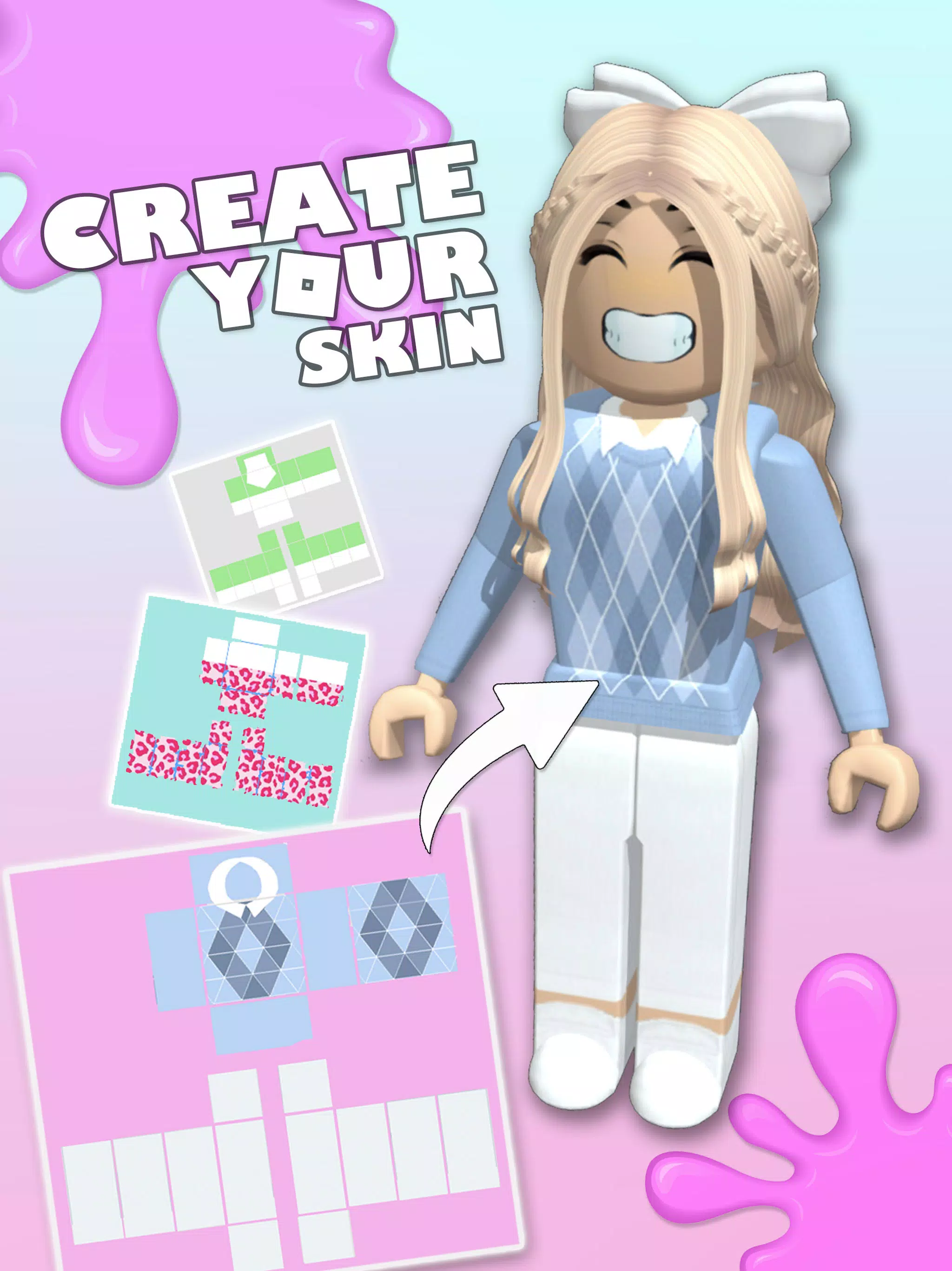 tutorial de como fazer uma skin feminina no roblox e completamente grá