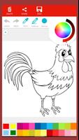 Poster Libro da colorare di pollo